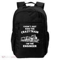 Funny Crazy Train Engineer Shirts For Women Men Backpack thumb 0