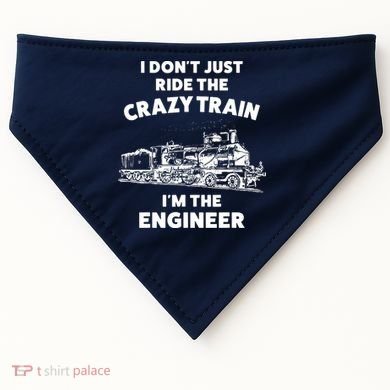 Funny Crazy Train Engineer Shirts For Women Men USA-Made Doggie Bandana