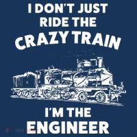Funny Crazy Train Engineer Shirts For Women Men Long Sleeve Shirt thumb 2