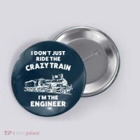 Funny Crazy Train Engineer Shirts For Women Men Button thumb 0