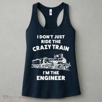Funny Crazy Train Engineer Shirts For Women Men Women's Tank Top thumb 3