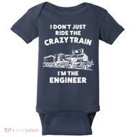 Funny Crazy Train Engineer Shirts For Women Men Baby Bodysuit thumb 0