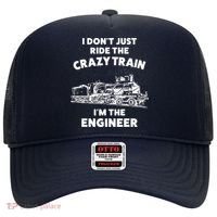 Funny Crazy Train Engineer Shirts For Women Men Hat thumb 0