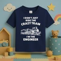 Funny Crazy Train Engineer Shirts For Women Men Toddler T-Shirt thumb 3