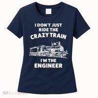 Funny Crazy Train Engineer Shirts For Women Men Women's T-Shirt thumb 0