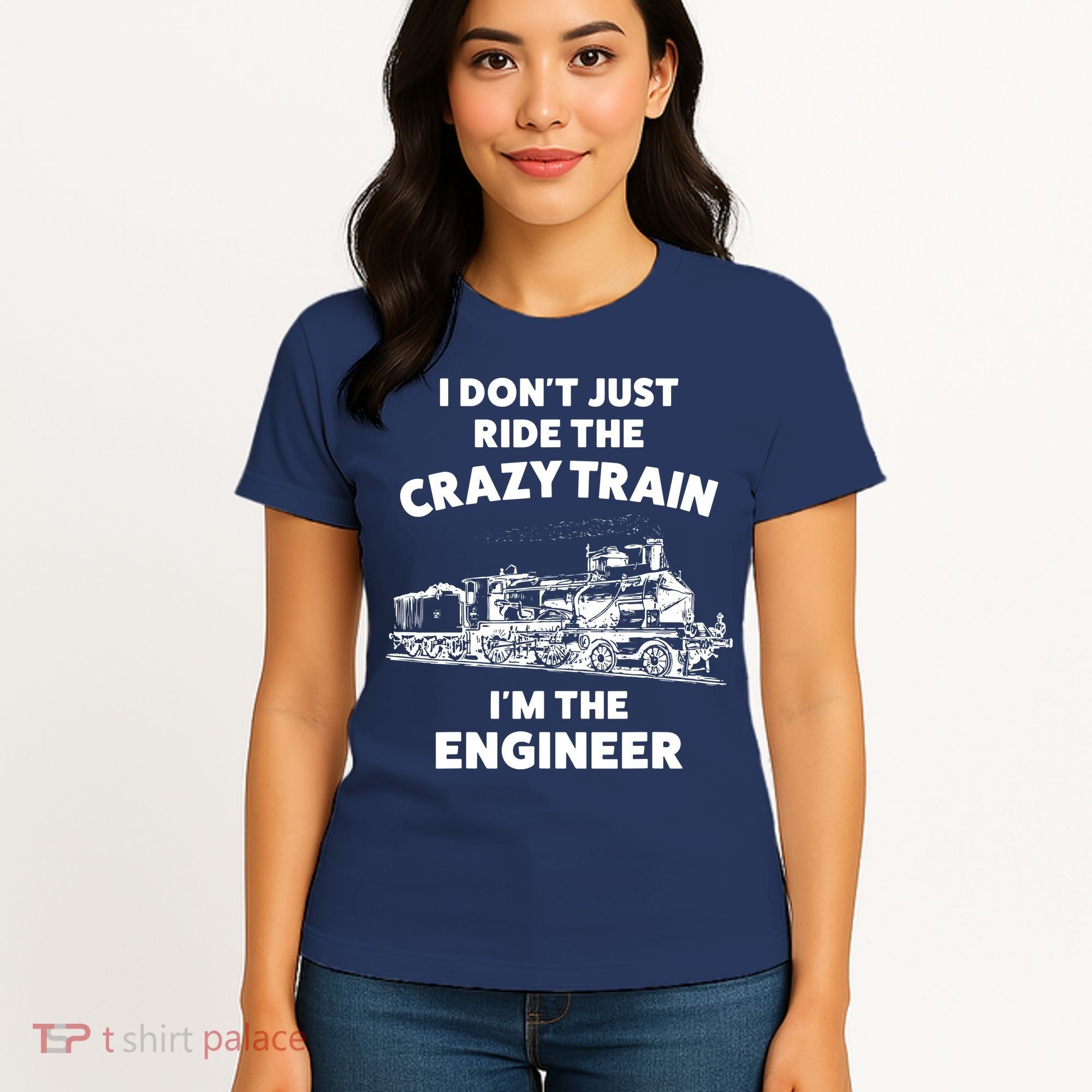 Funny Crazy Train Engineer Shirts For Women Men Women's T-Shirt