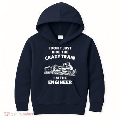 Funny Crazy Train Engineer Shirts For Women Men Kids Hoodie