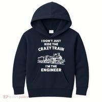 Funny Crazy Train Engineer Shirts For Women Men Kids Hoodie thumb 0