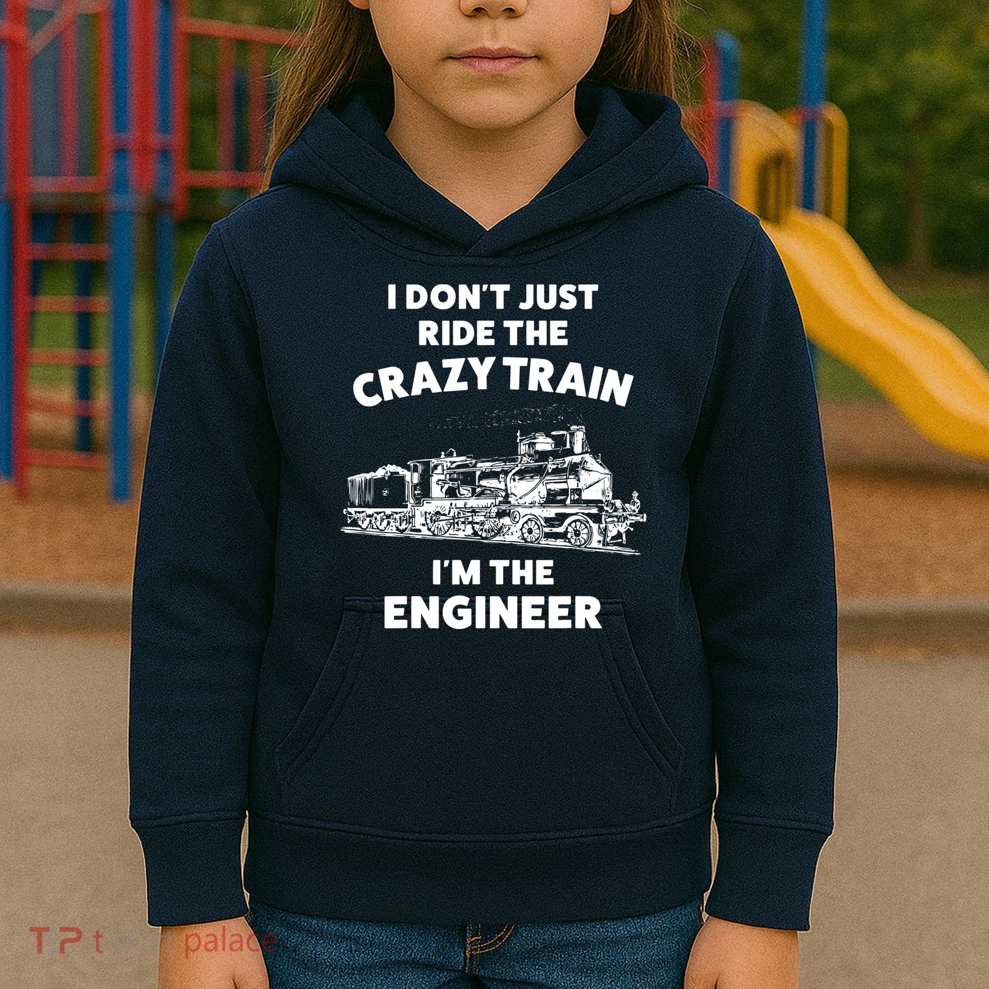 Funny Crazy Train Engineer Shirts For Women Men Kids Hoodie