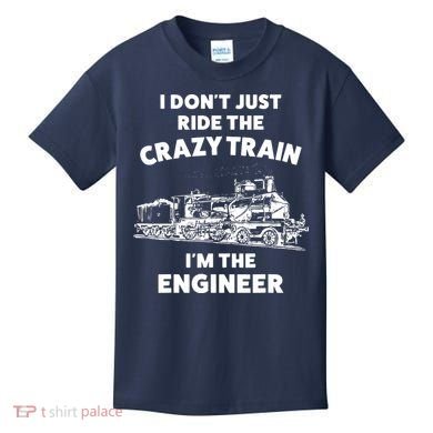 Funny Crazy Train Engineer Shirts For Women Men Kids T-Shirt