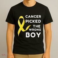 Funny Cancer Treatment Gifts Cancer You Picked The Wrong Guy T-Shirt thumb 3