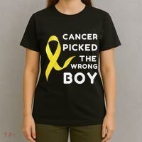 Funny Cancer Treatment Gifts Cancer You Picked The Wrong Guy T-Shirt thumb 4