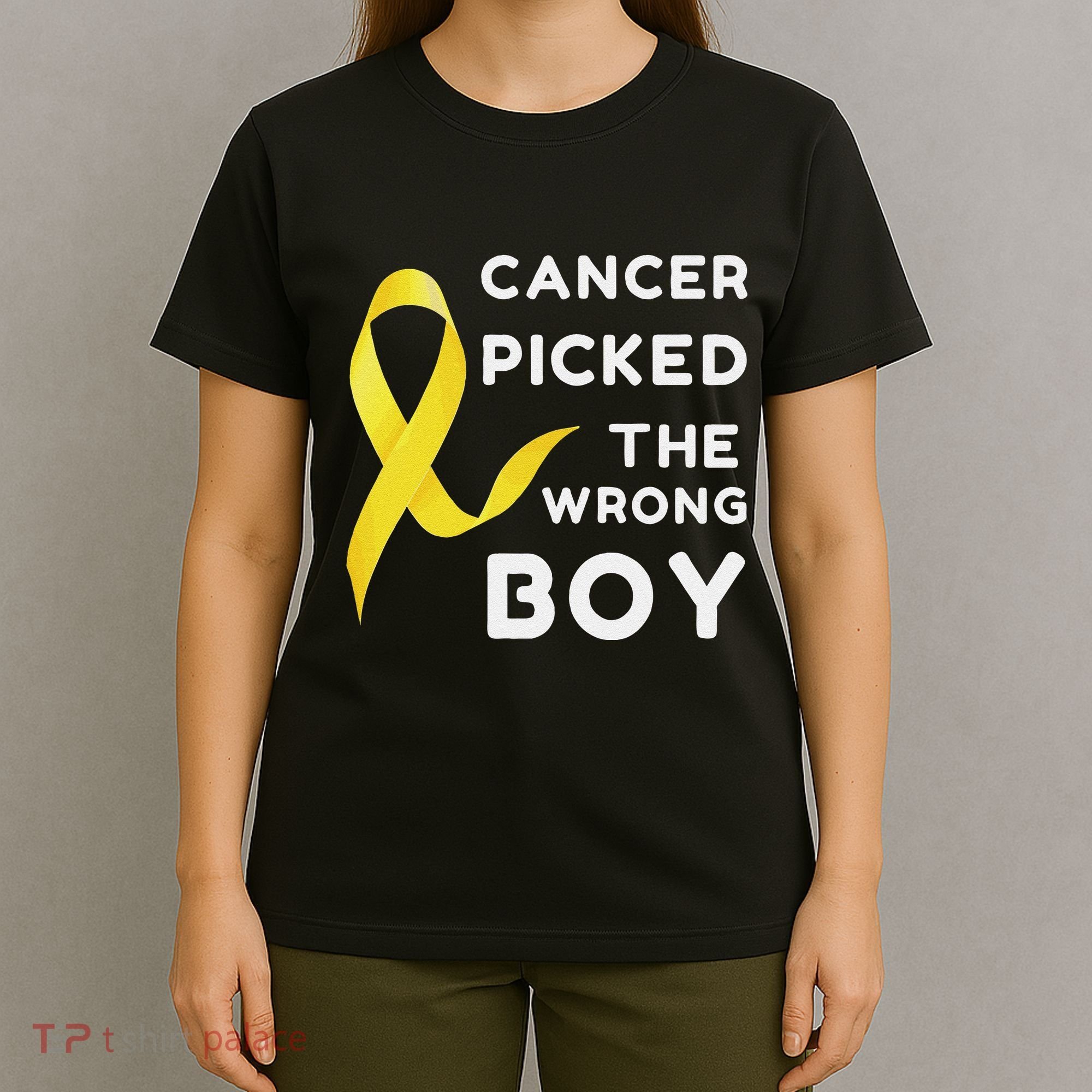 Funny Cancer Treatment Gifts Cancer You Picked The Wrong Guy T-Shirt
