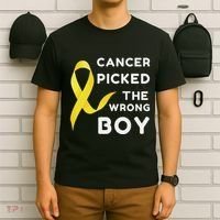 Funny Cancer Treatment Gifts Cancer You Picked The Wrong Guy T-Shirt thumb 6