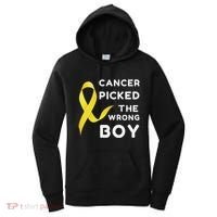 Funny Cancer Treatment Gifts Cancer You Picked The Wrong Guy Women's Hoodie thumb 0