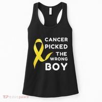 Funny Cancer Treatment Gifts Cancer You Picked The Wrong Guy Women's Tank Top thumb 0