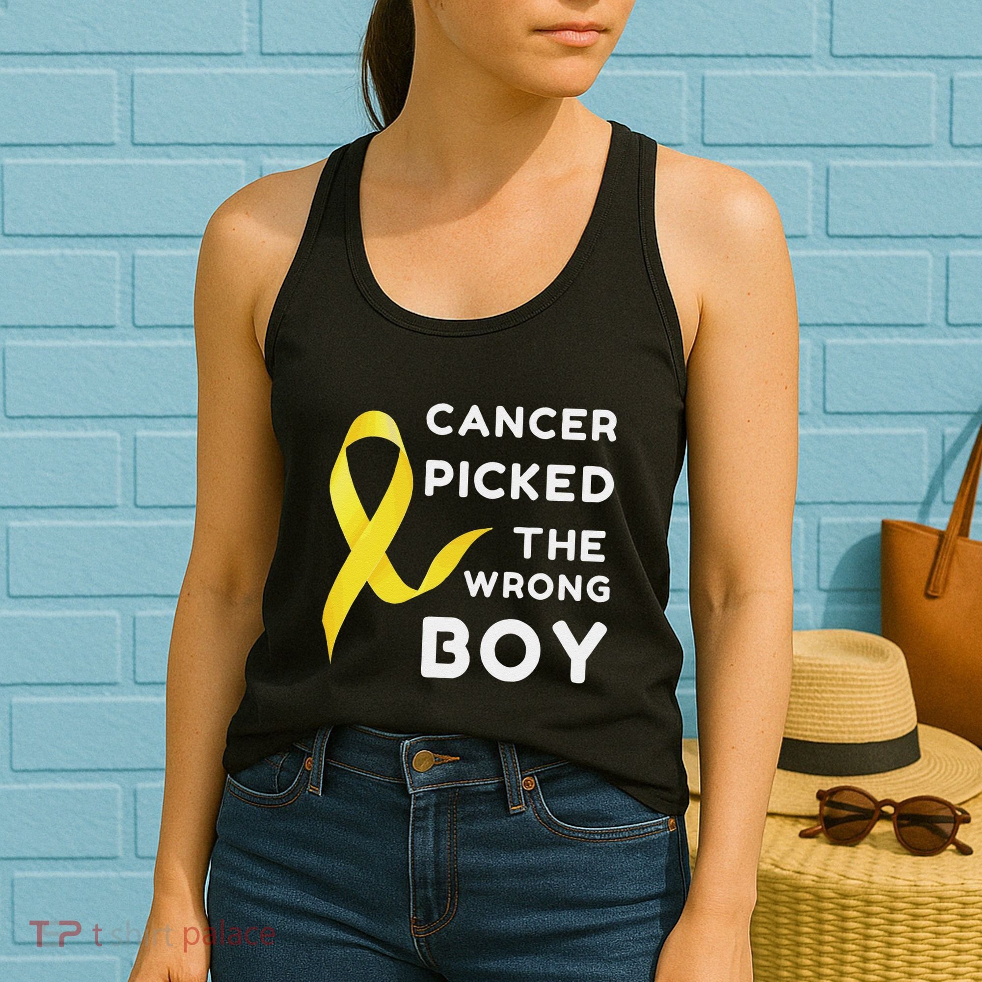 Funny Cancer Treatment Gifts Cancer You Picked The Wrong Guy Women's Tank Top