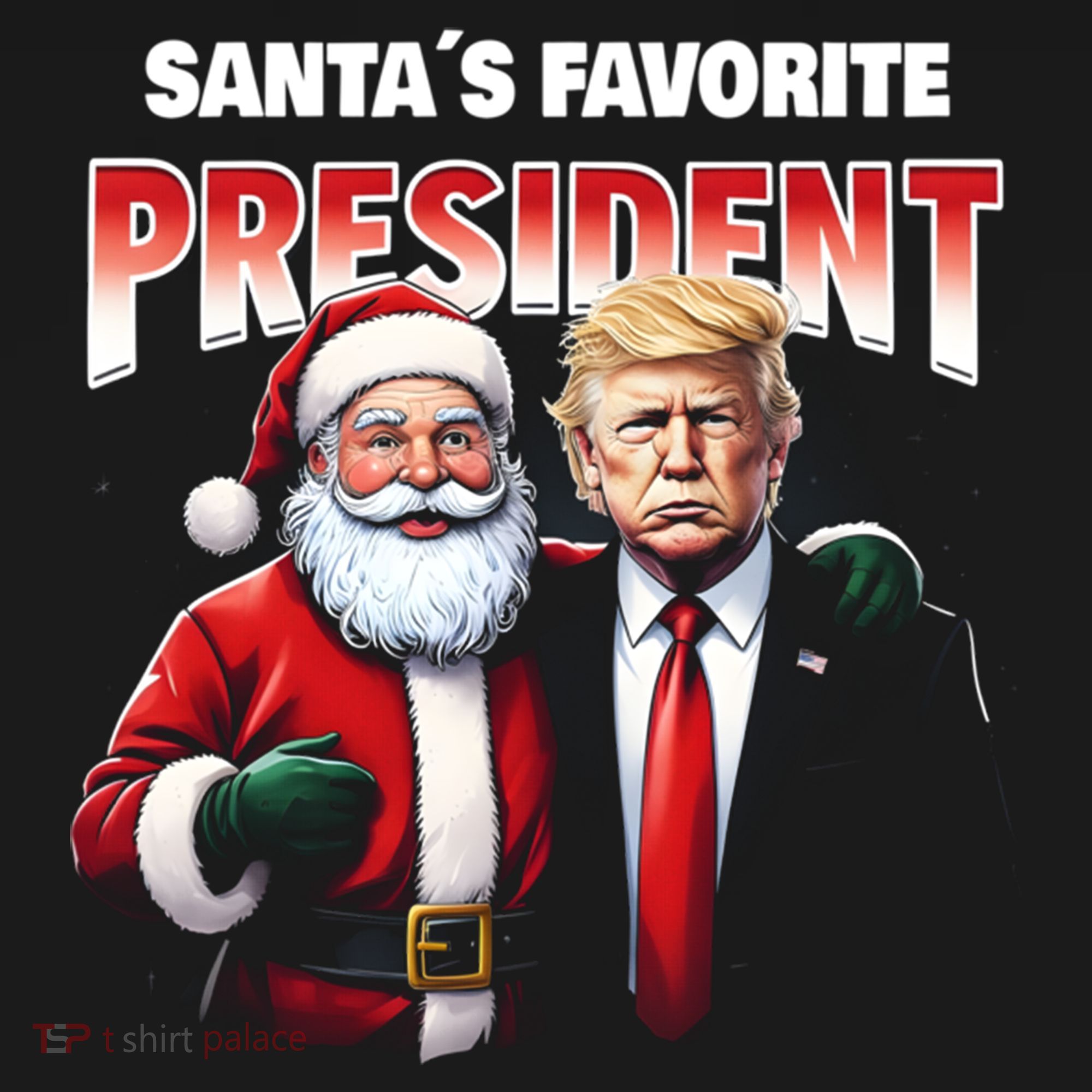 Funny Christmas Trump With Santa Favorite President Meaningful Gift Ornament