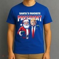 Funny Christmas Trump With Santa Favorite President Meaningful Gift T-Shirt thumb 3