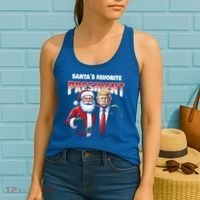 Funny Christmas Trump With Santa Favorite President Meaningful Gift Women's Tank Top thumb 2
