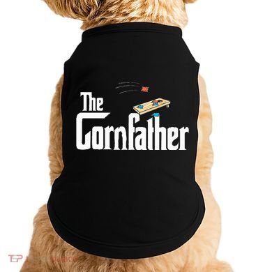 Funny Cornhole The Cornfather Funny Fathers Doggie Tank