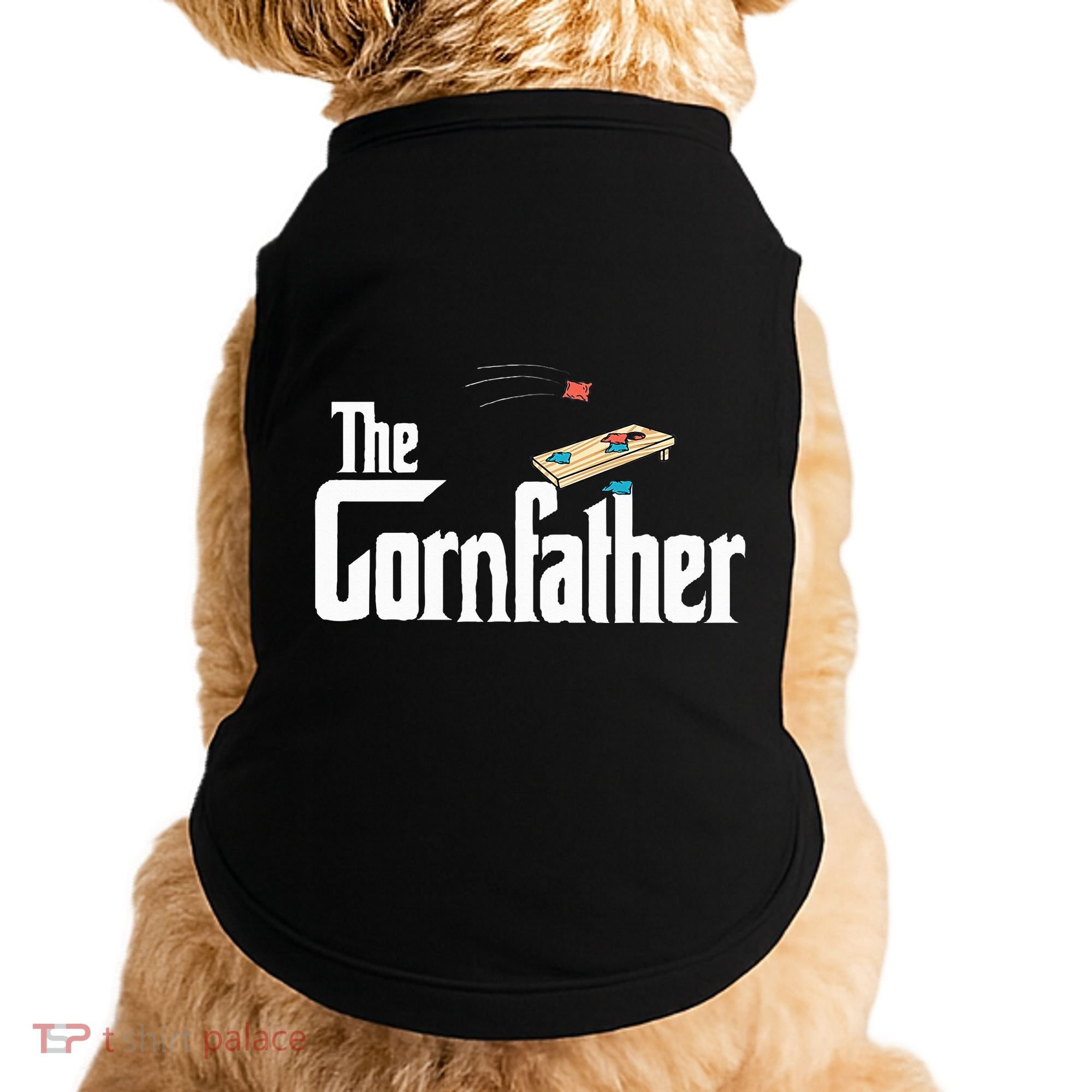 Funny Cornhole The Cornfather Funny Fathers Doggie Tank
