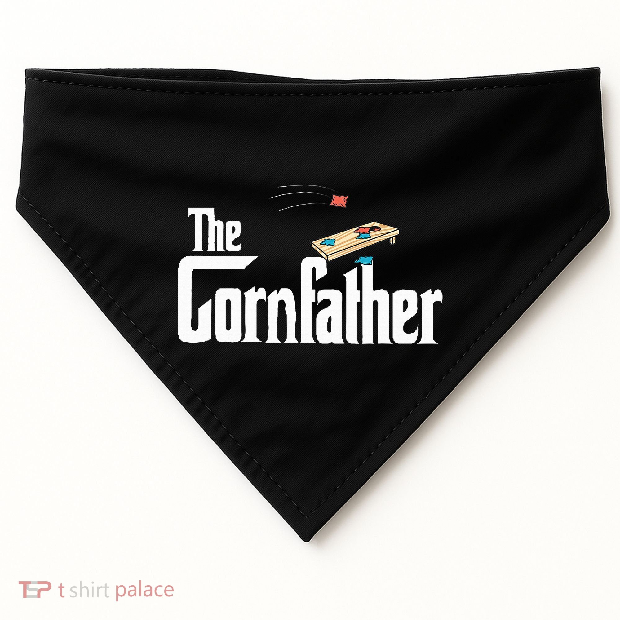 Funny Cornhole The Cornfather Funny Fathers USA-Made Doggie Bandana