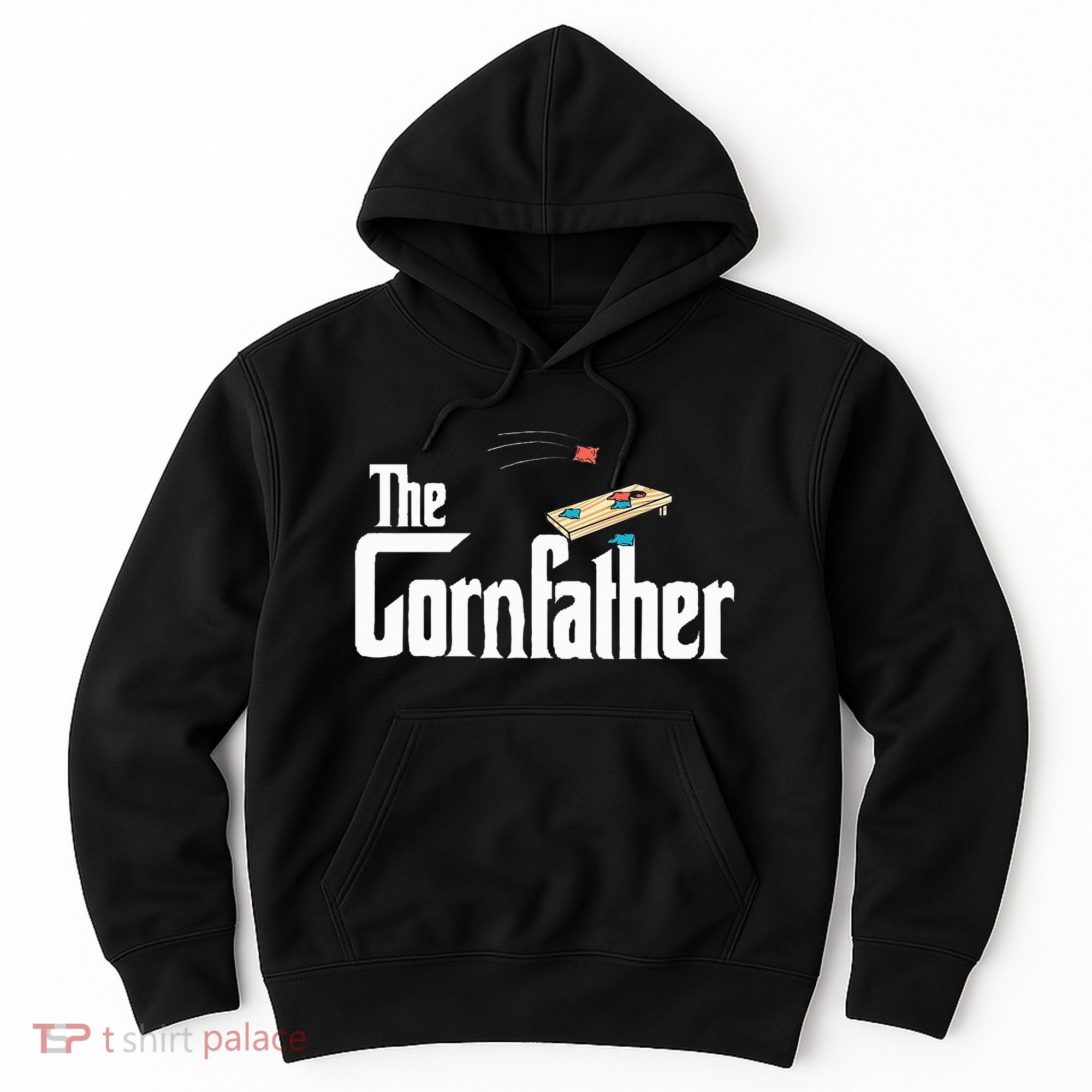 Funny Cornhole The Cornfather Funny Fathers Hoodie