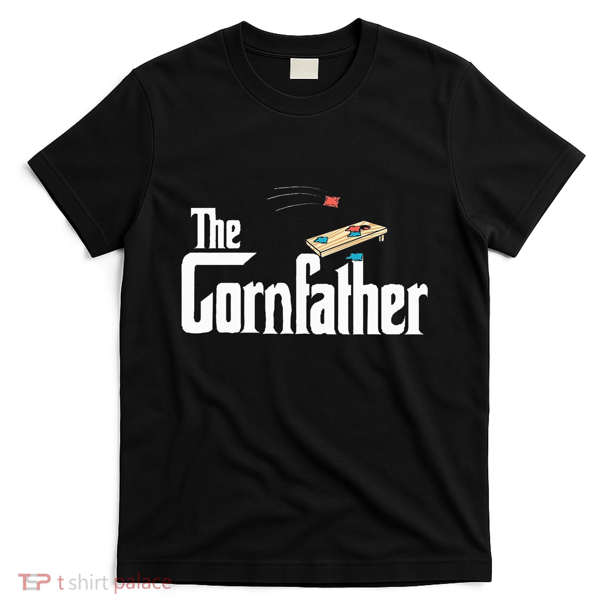 Funny Cornhole The Cornfather Funny Fathers T-Shirt