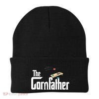 Funny Cornhole The Cornfather Funny Fathers Beanie thumb 0