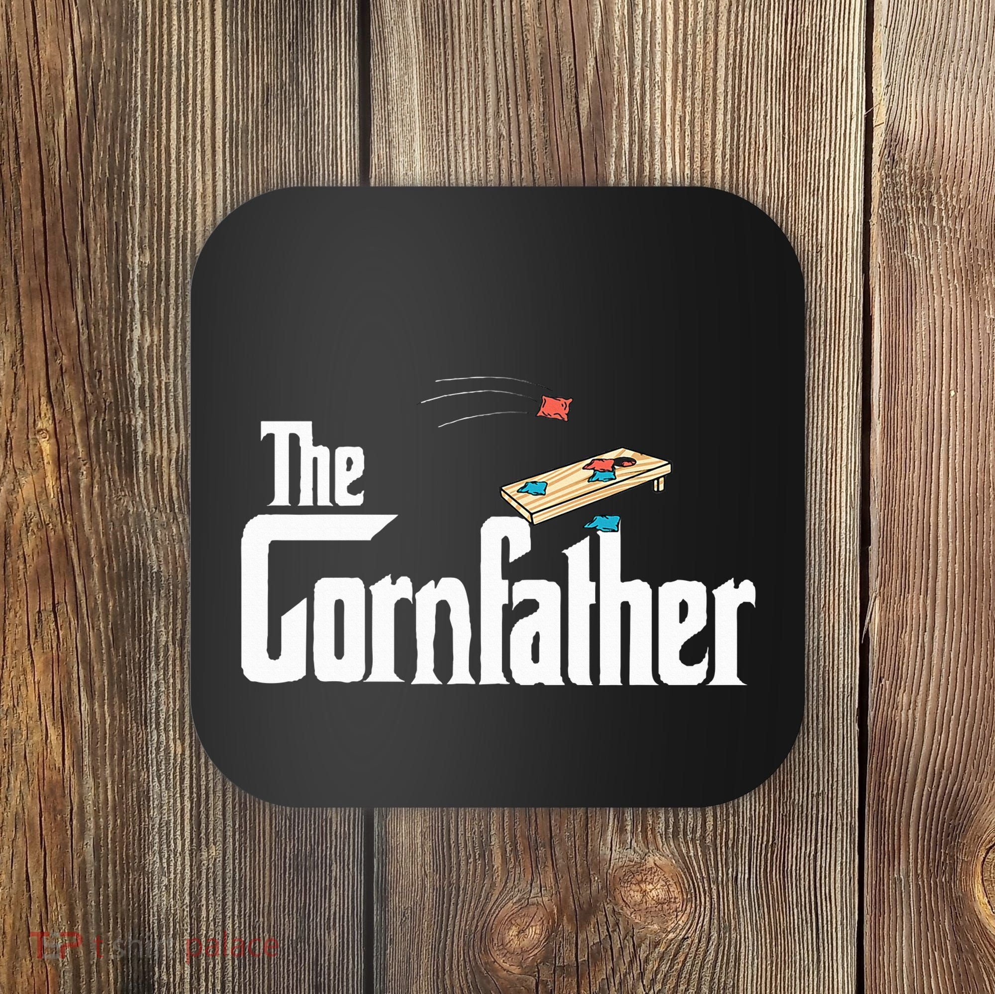 Funny Cornhole The Cornfather Funny Fathers Coaster