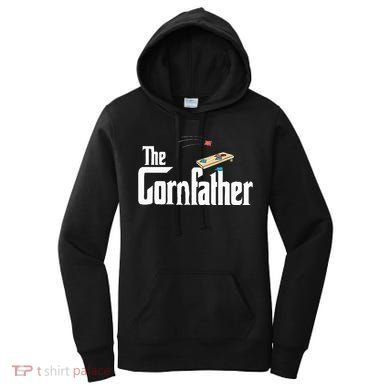 Funny Cornhole The Cornfather Funny Fathers Women's Hoodie