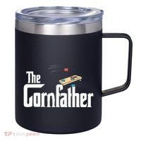 Funny Cornhole The Cornfather Funny Fathers 12oz Stainless Steel Coffee Mug thumb 0
