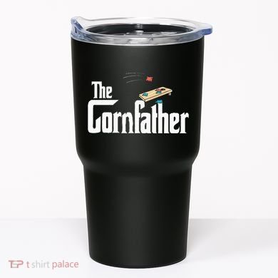 Funny Cornhole The Cornfather Funny Fathers Tumbler