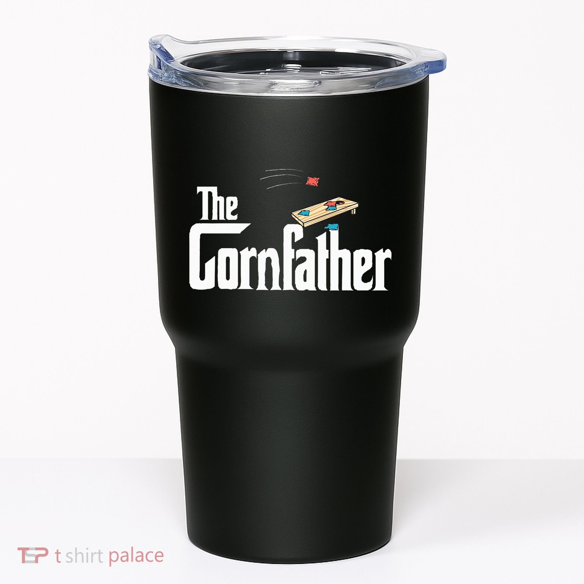 Funny Cornhole The Cornfather Funny Fathers Tumbler