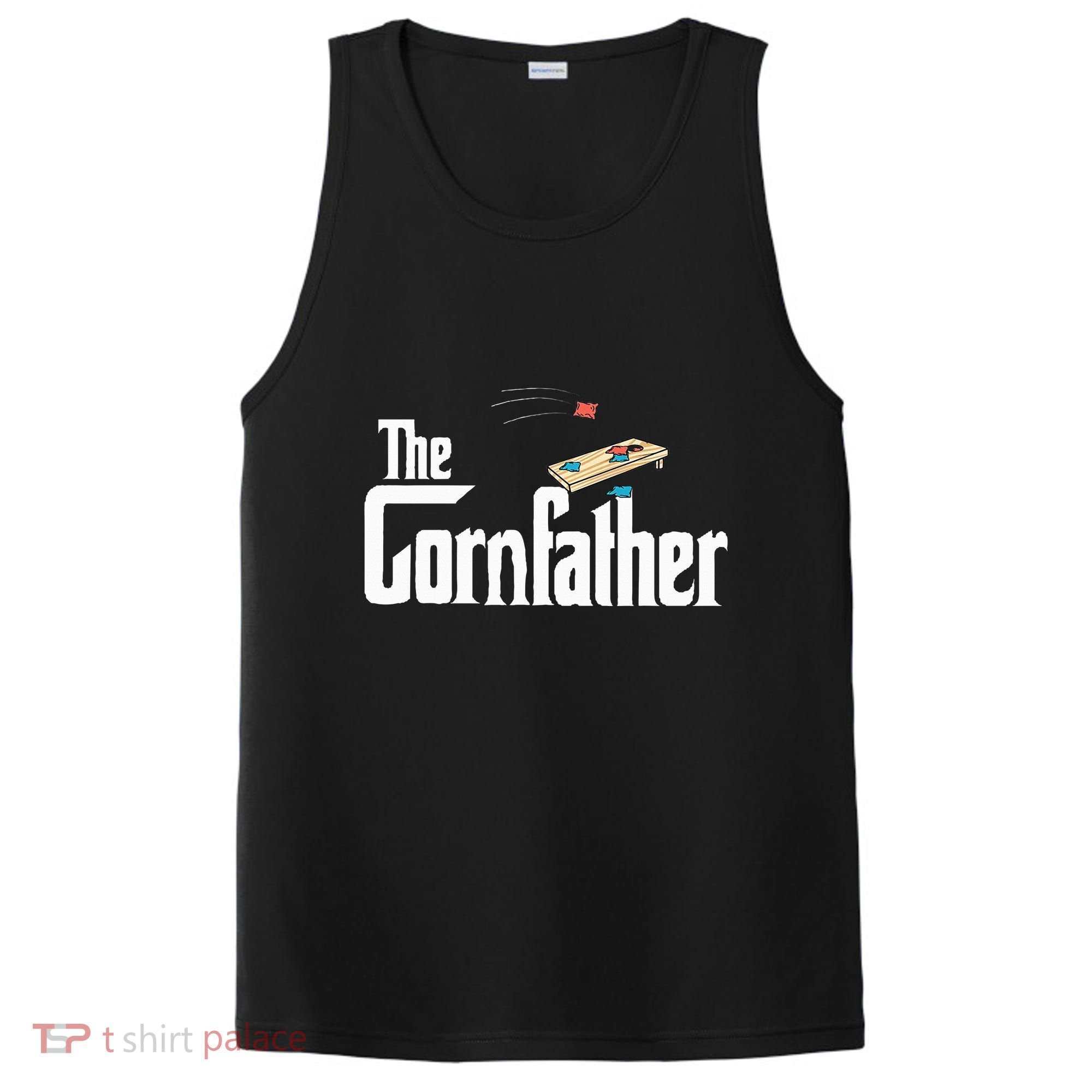 Funny Cornhole The Cornfather Funny Fathers PosiCharge Competitor Tank