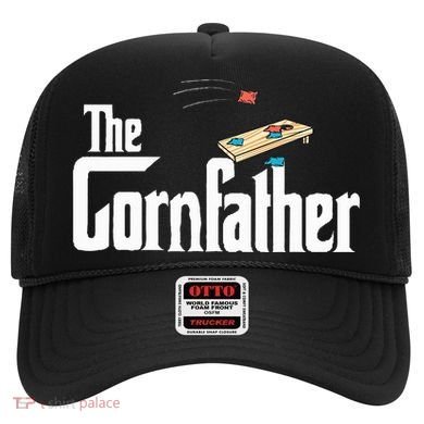 Funny Cornhole The Cornfather Funny Fathers Hat