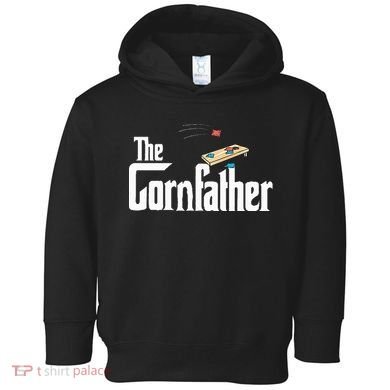 Funny Cornhole The Cornfather Funny Fathers Toddler Hoodie