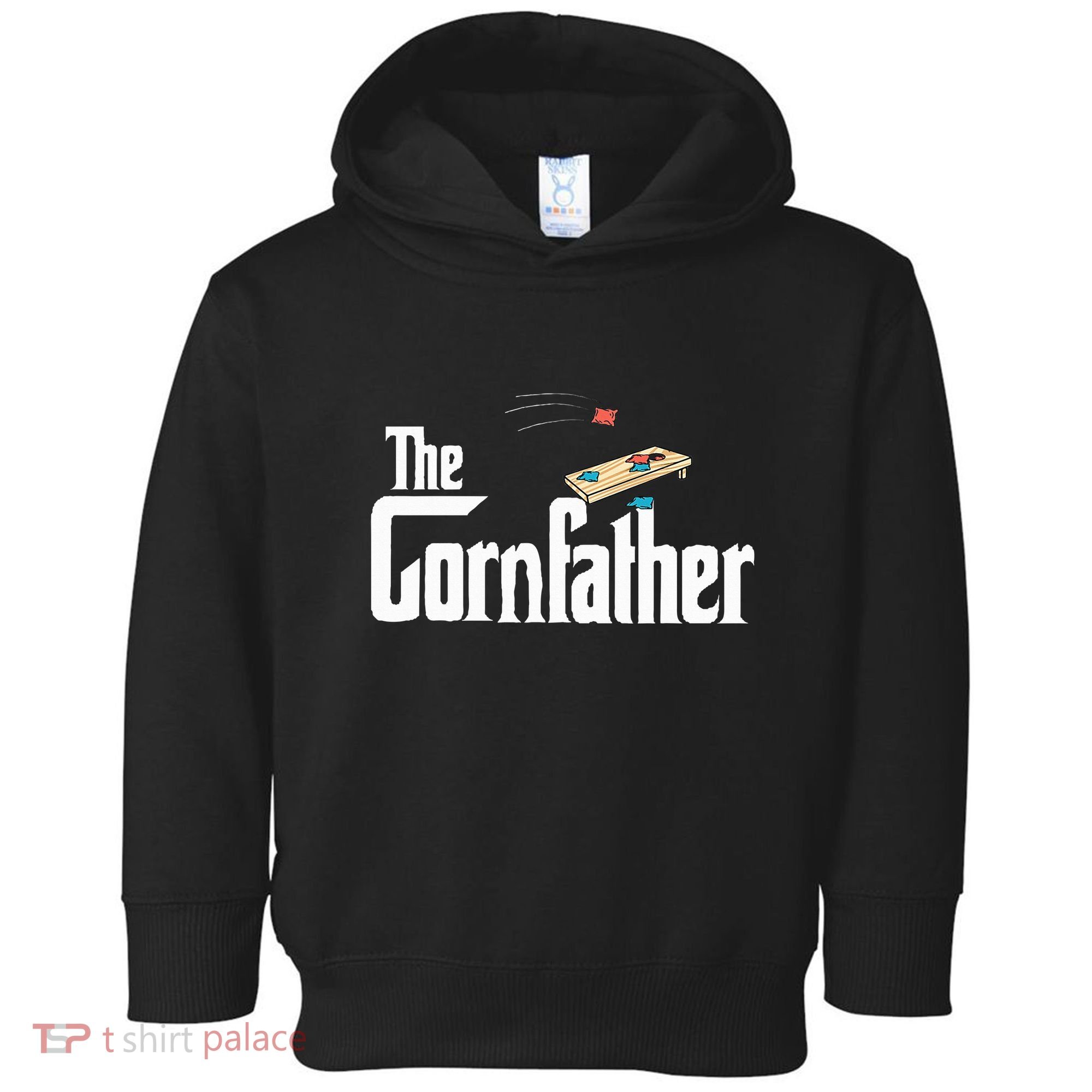 Funny Cornhole The Cornfather Funny Fathers Toddler Hoodie