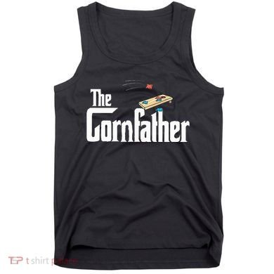 Funny Cornhole The Cornfather Funny Fathers Tank Top