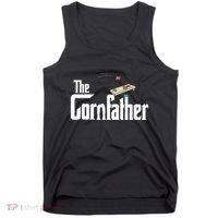 Funny Cornhole The Cornfather Funny Fathers Tank Top thumb 0
