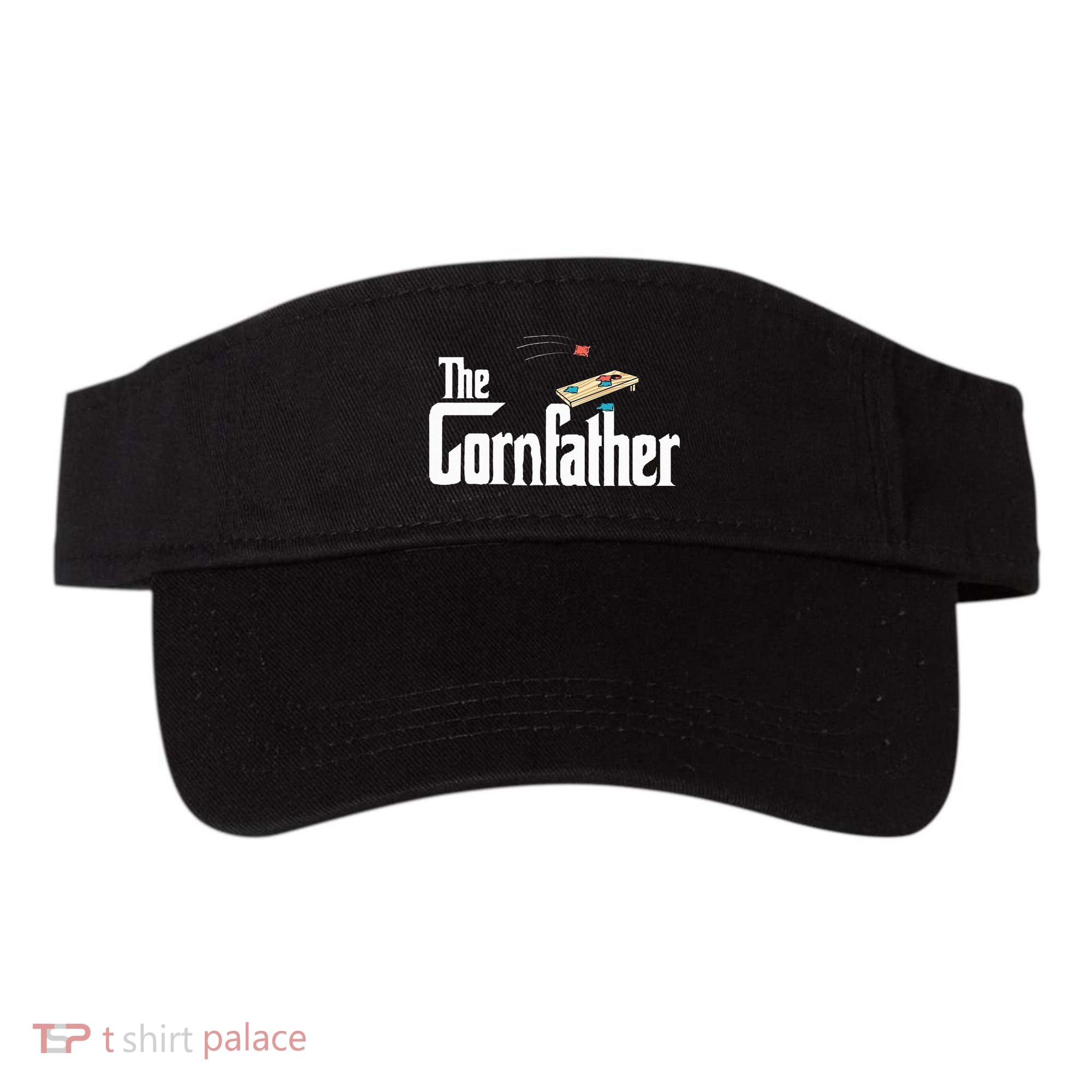 Funny Cornhole The Cornfather Funny Fathers Visor