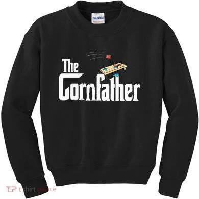 Funny Cornhole The Cornfather Funny Fathers Kids Sweatshirt