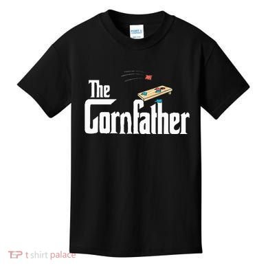 Funny Cornhole The Cornfather Funny Fathers Kids T-Shirt