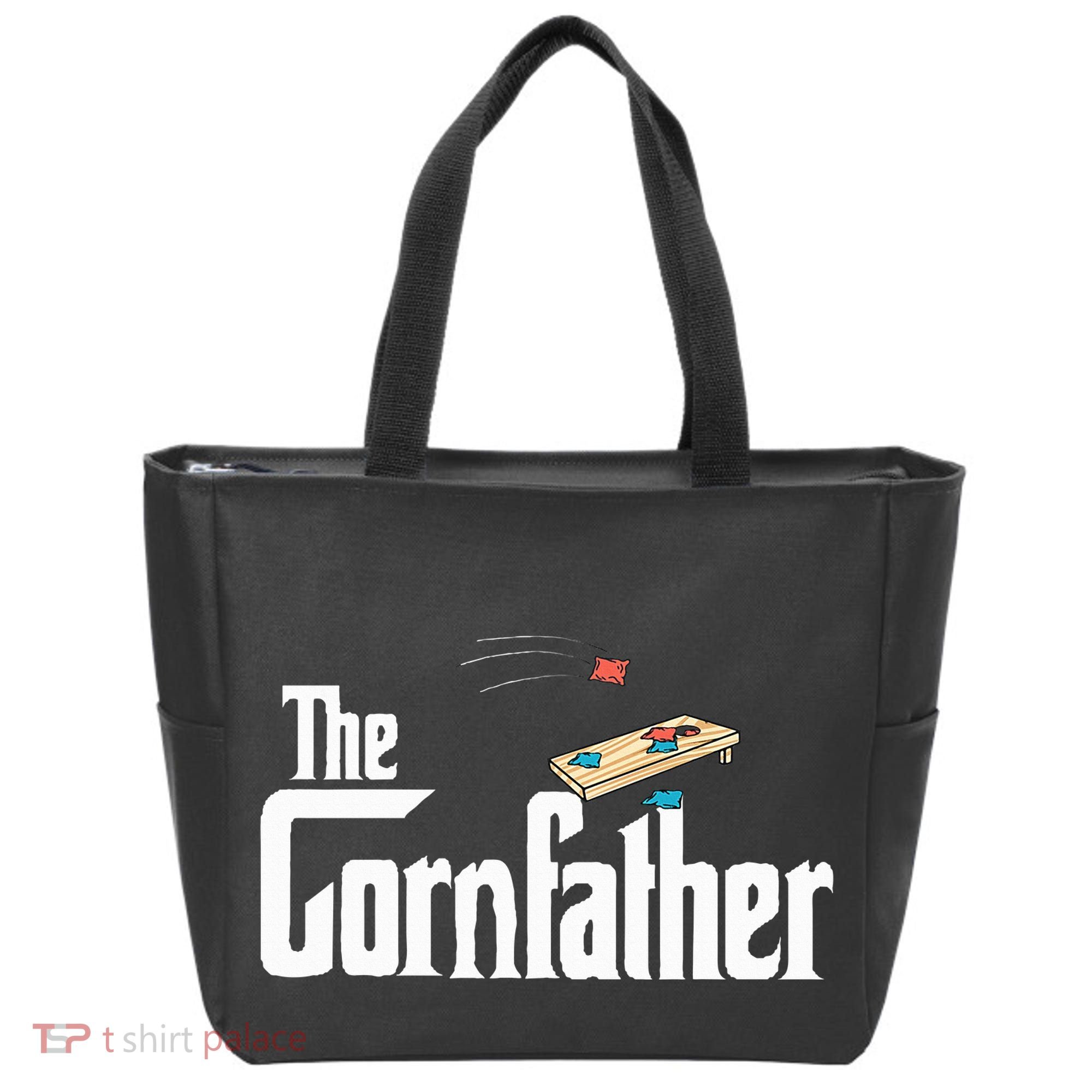 Funny Cornhole The Cornfather Funny Fathers Tote Bag