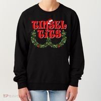 Funny Christmas Tinsel Tits Matching Couples Shirts Women's Sweatshirt thumb 0