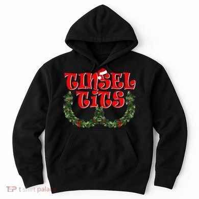Funny Christmas Tinsel Tits Matching Couples Shirts Hoodie
