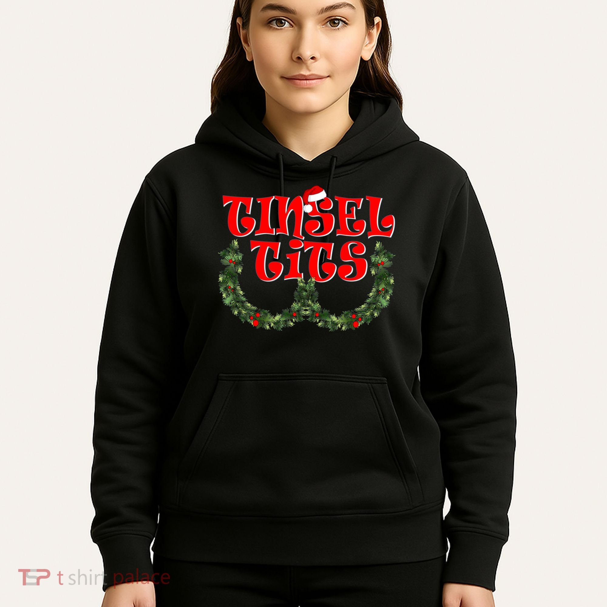 Funny Christmas Tinsel Tits Matching Couples Shirts Hoodie