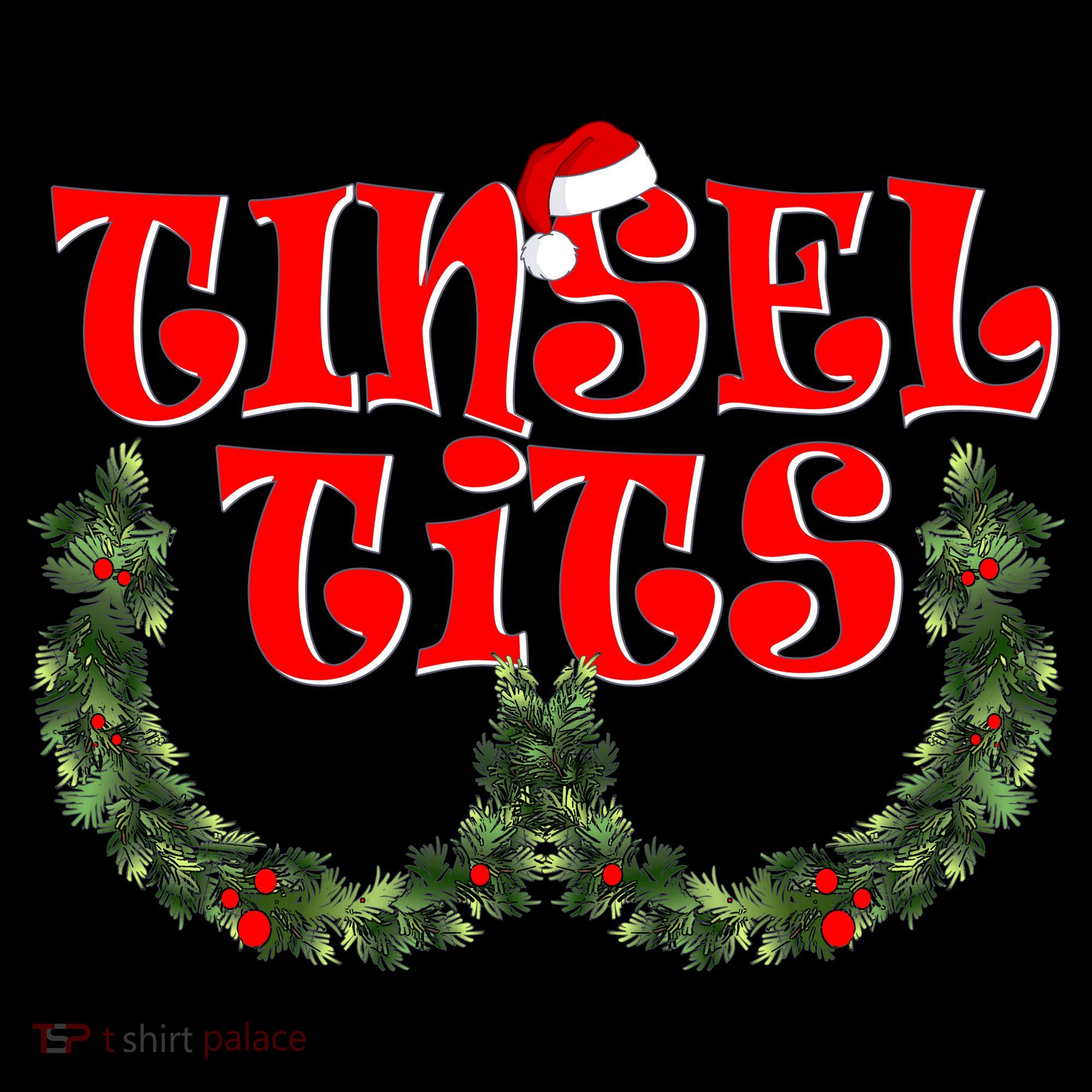 Funny Christmas Tinsel Tits Matching Couples Shirts Coffee Mug
