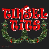Funny Christmas Tinsel Tits Matching Couples Shirts Beanie thumb 2